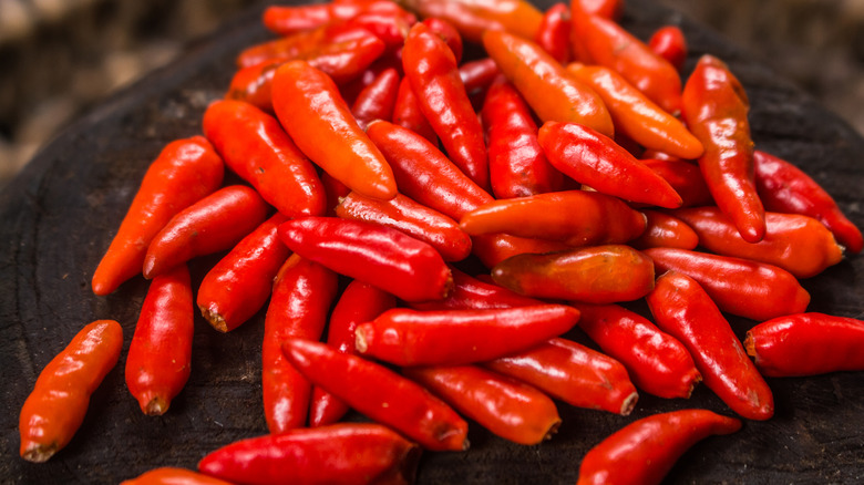 Piri Piri peppers in a pile