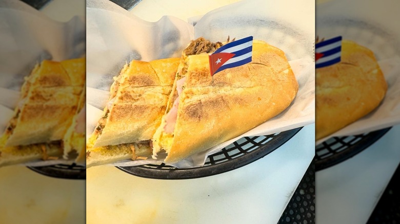 Cuban sandwich on plate
