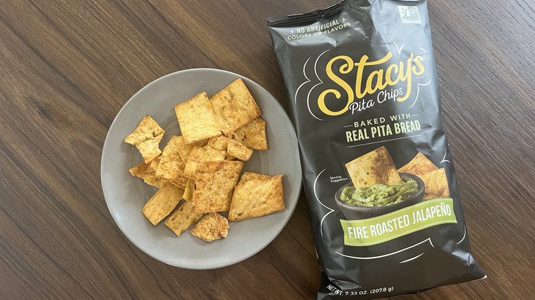bag of Stacy's Roasted Jalapeno Pita Chips