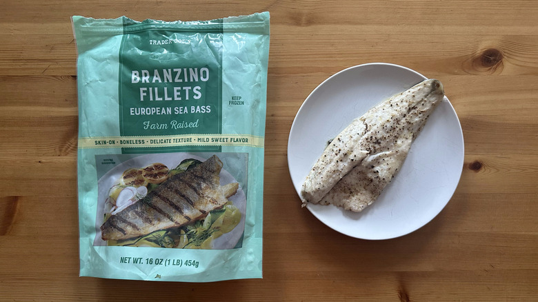 package of Branzino fish fillets