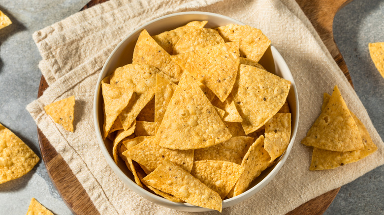 bowl of tortilla chips