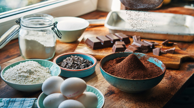 baking supplies in kitchen