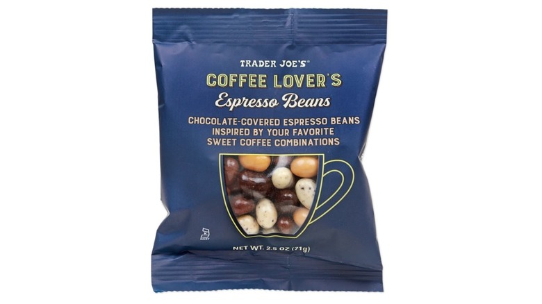 bag of Trader Joe's Coffee Lover's Espresso Beans on white background