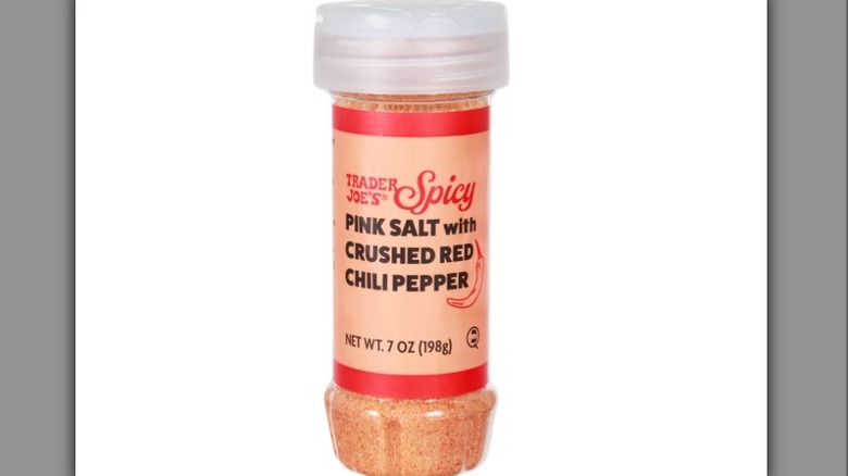 Trader Joe's spicy pink salt with crushed pepper