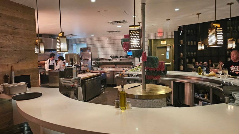 pasta drying in kitchen