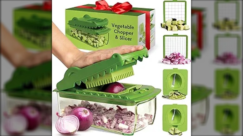 A Fullstar X Ototo Croc Chop Vegetable Chopper & Slicer