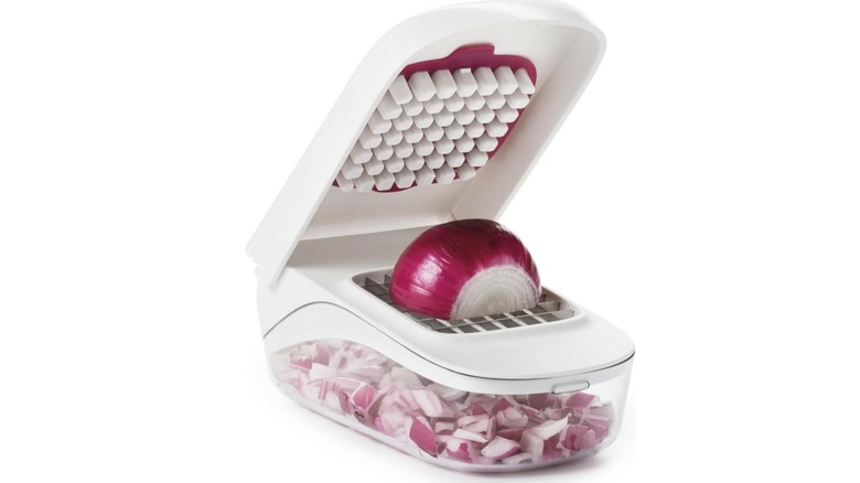 An OXO Good Grips vegetable chopper