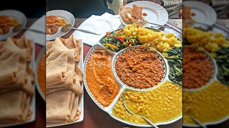 colorful Ethiopian food