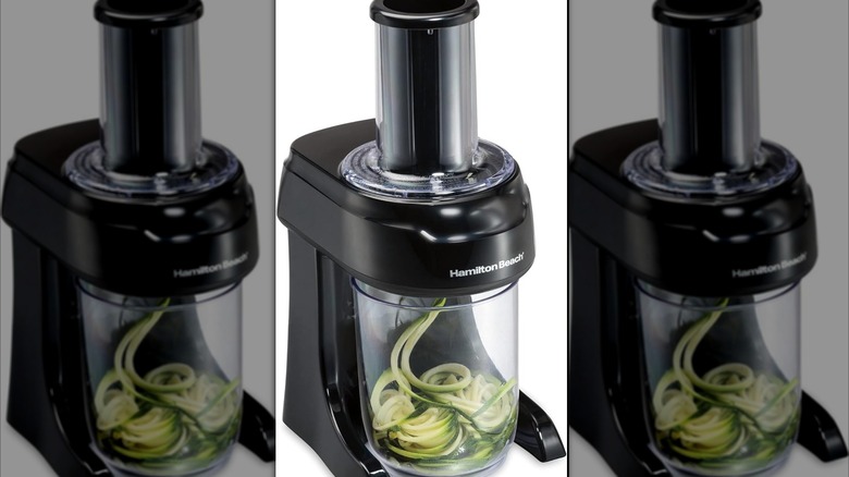 A Hamilton Beach electric vegetable spiralizer