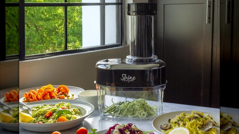 A Shine electric vegetable spiralizer