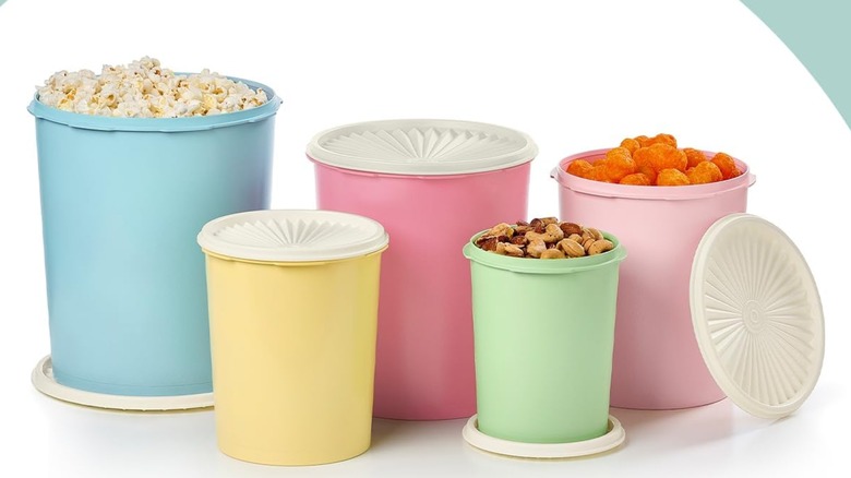 Tupperware heritage collection canister set with lids