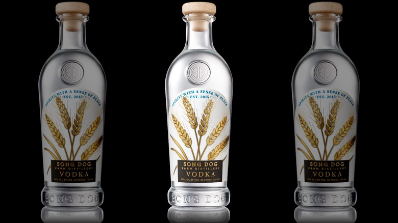 Bottles of Song Dog Farm Distillery vodka