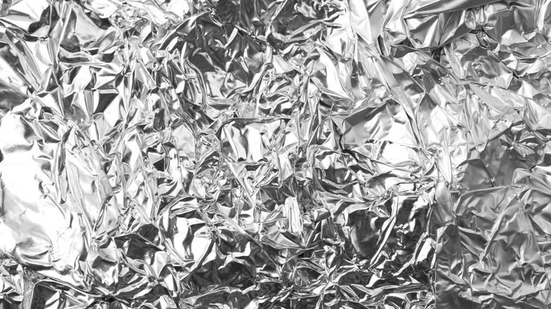 crumpled aluminum foil