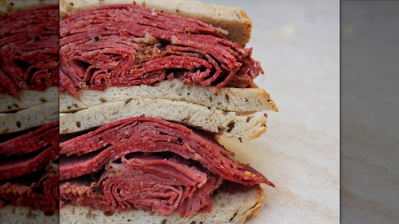 Corned beef sandwich from Brent's