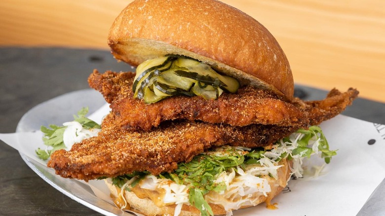 Fried fish sandwich from Local Tide