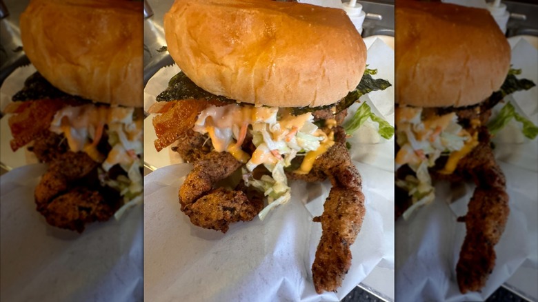 Soft shell crab on a sandwich
