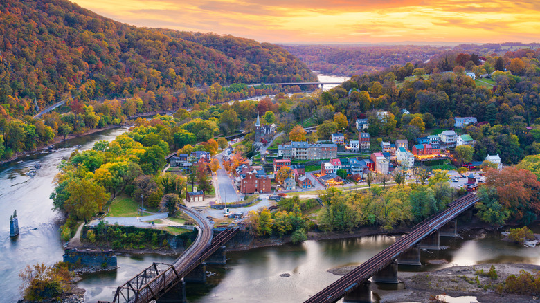 Harper's Ferry, West Virginia at sunset