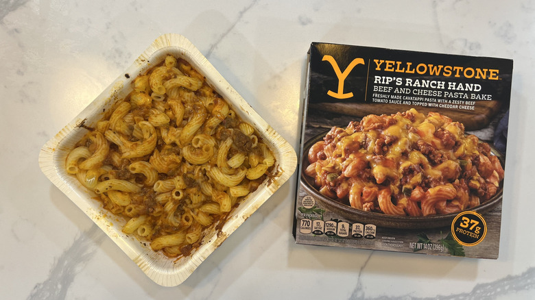 Yellowstone frozen meal on counter