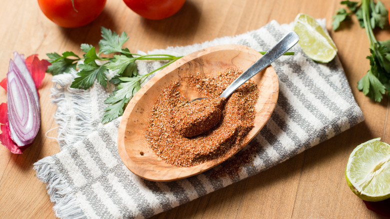 taco seasoning served on table
