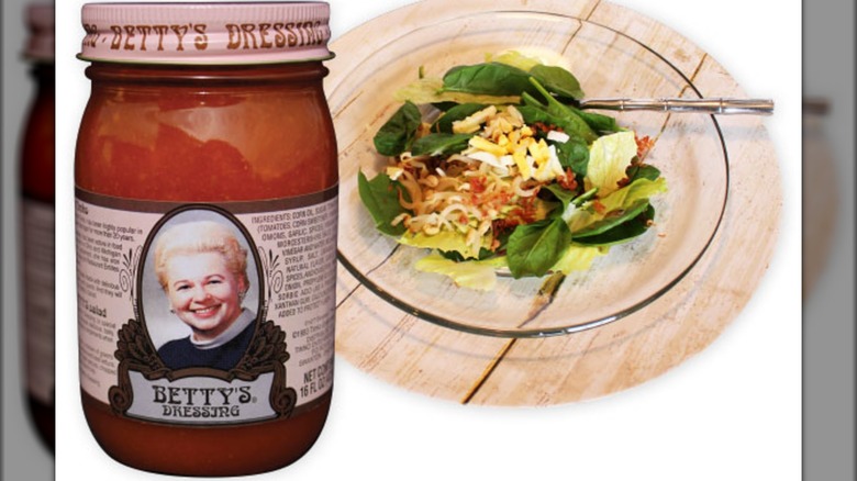 Betty's Dressing beside a Betty salad