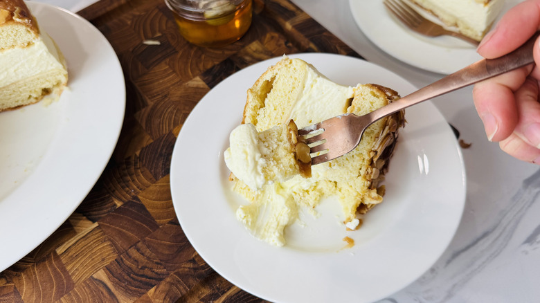 Slice of German Bee Sting cake