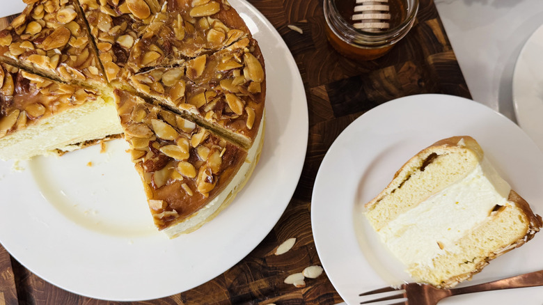 Sliced German Bee Sting cake