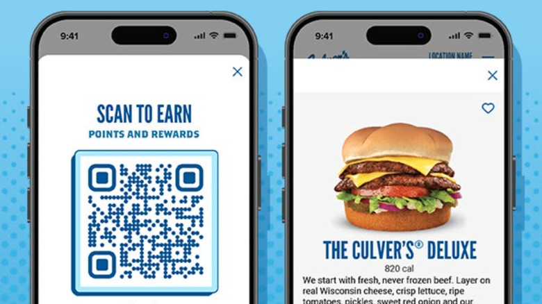 Screenshots of Culver's Delicious Rewards on app.