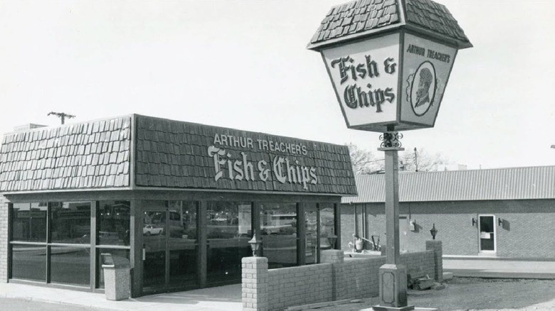 black and white image of Arthur Treacher's