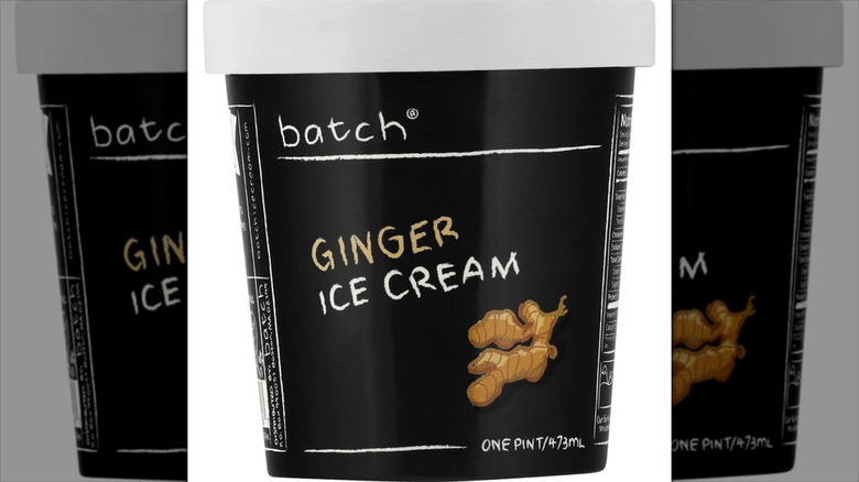 Pint package of Batch ginger ice cream