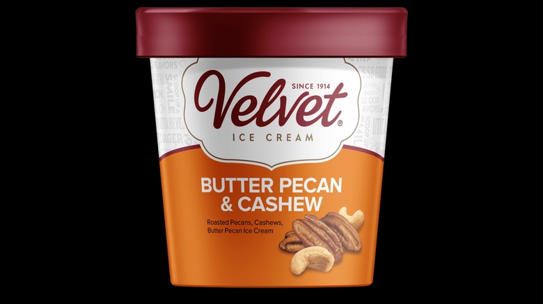 Pint of butter pecan & cashew Velvet Ice Cream