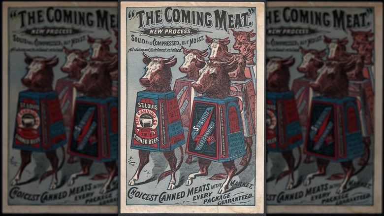 St. Louis Beef Canning Co. cow advertisement