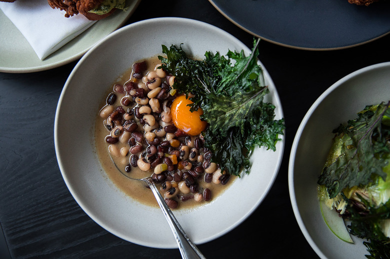 Black-Eyed Peas with Crispy Collard Greens Recipe 