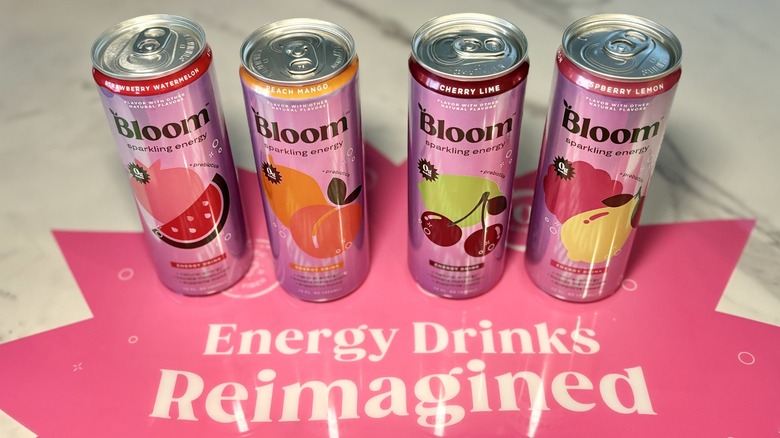 four Bloom energy drinks