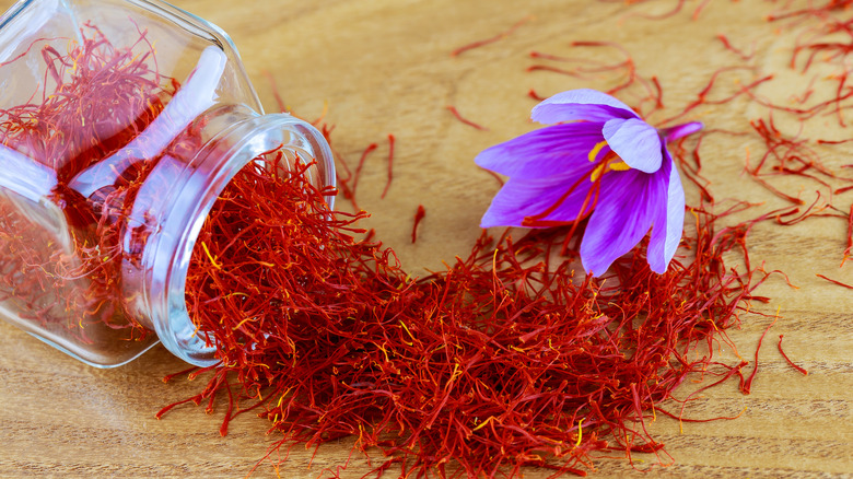 Saffron and crocus flower 
