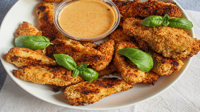 Chicken tenders with honey mustard