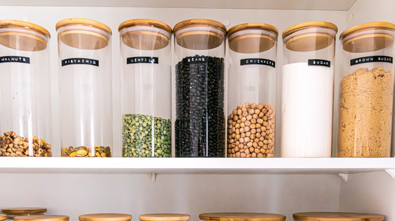 organized pantry items