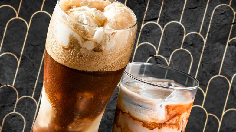 Root beer float with bourbon cream