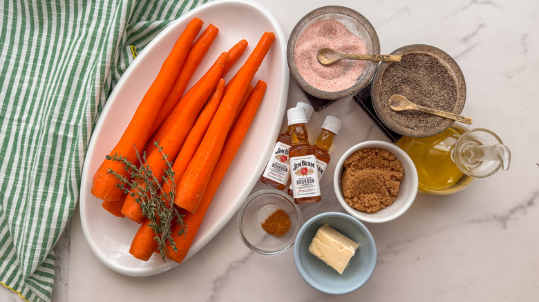 Bourbon glazed grilled carrots ingredients