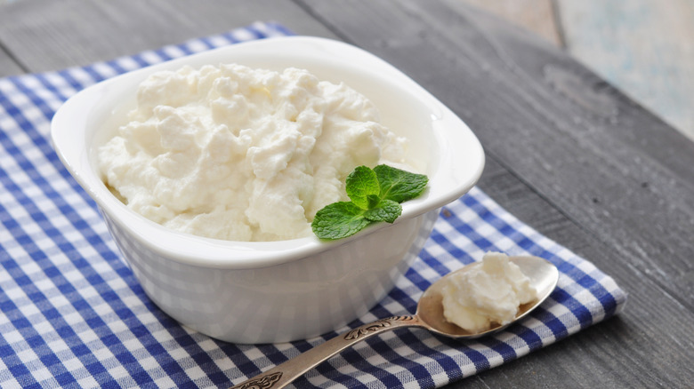ricotta cheese in a bowl