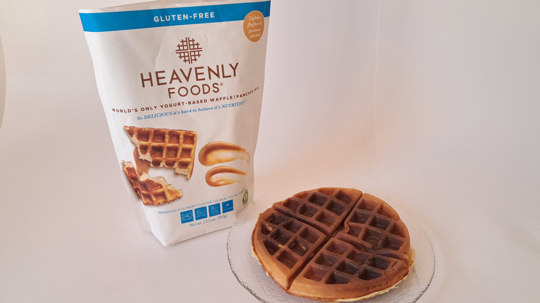 Waffle on place beside mix