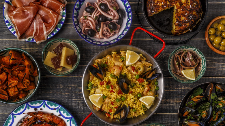 Spanish tapas and paella