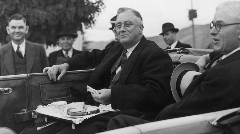 Franklin Roosevelt with Sandwich