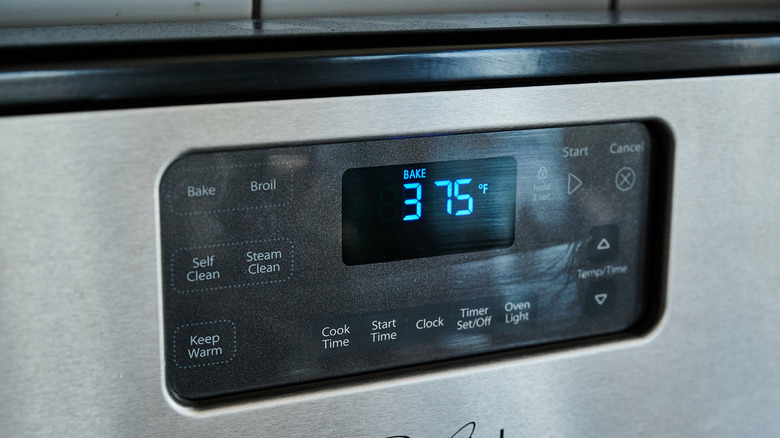 preheating the oven to 375 degrees