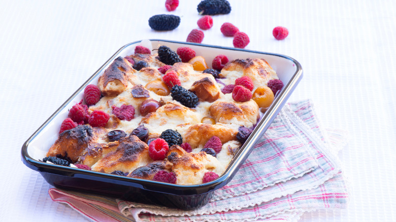 Fruity French toast bread pudding