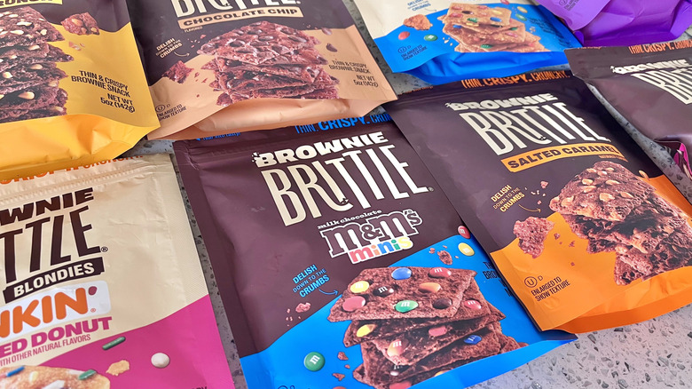 Close up Brownie Brittle packages