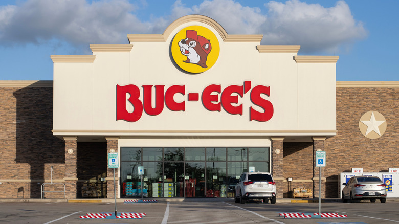 Buc-ee's storefront on a cloudy day