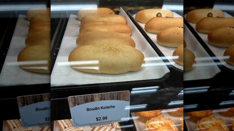 Buc-ee's boudin kolaches on trays