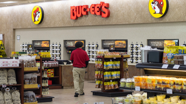 the snack aisles at Buc-ee's