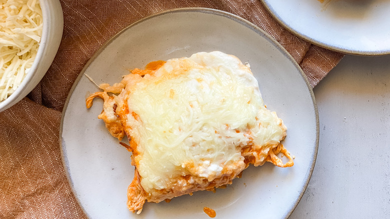 lasagna on plate 