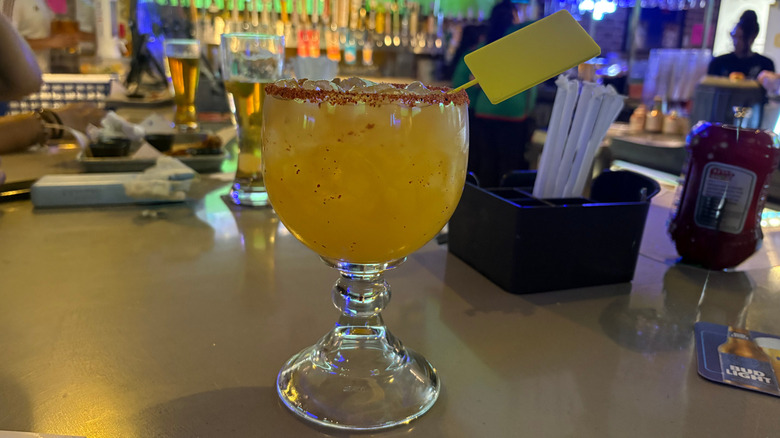 Close-up look at the Yellow Card Margarita at Buffalo Wild Wings